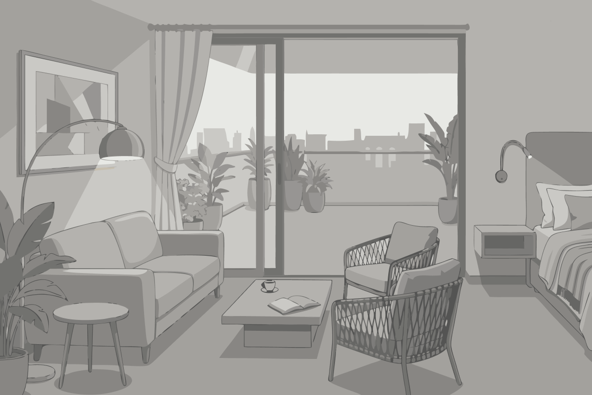 Apartament z balkonem